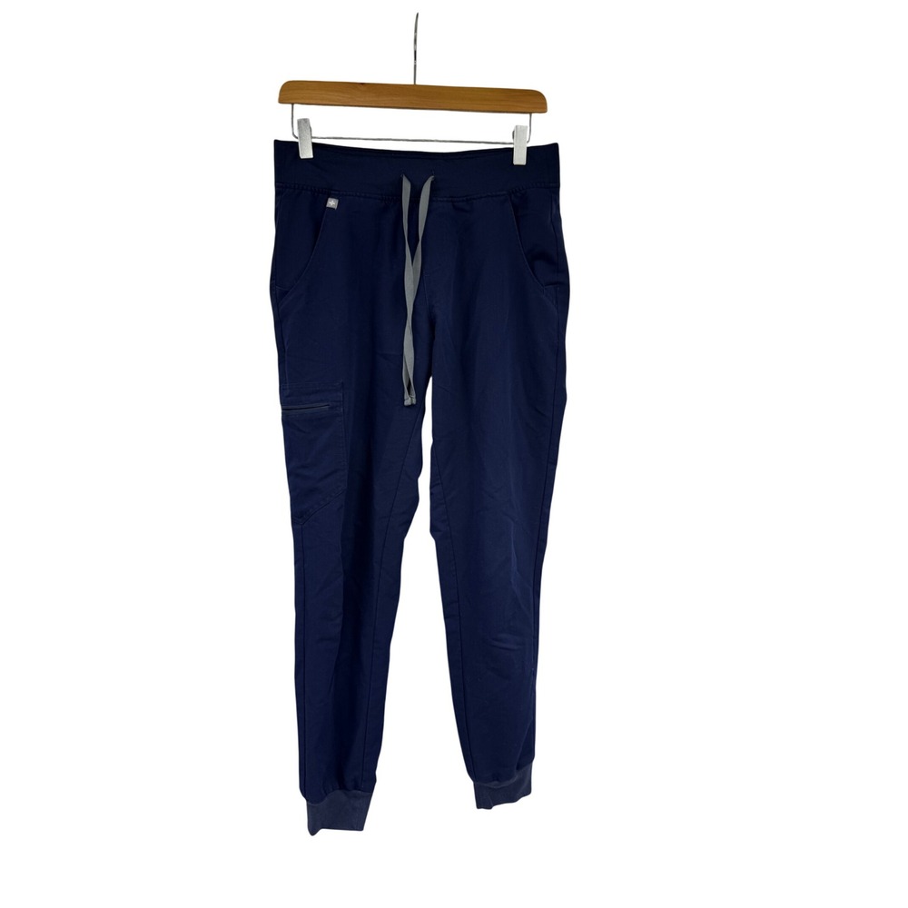 FIGS Zamora Jogger Scrub Pants Womens Small Navy Blue Technical Cargo